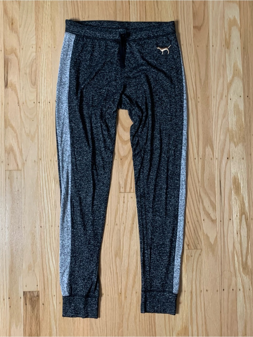 Victoria’s Secret PINK Charcoal Gray Striped Joggers